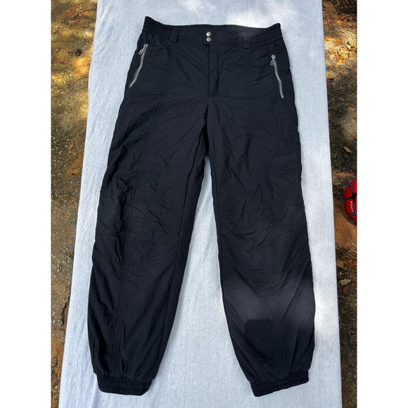 Bogner Other - Bogner Mens Black Nylon Ski Pants Articulated Knee Lime Lining Size 38L